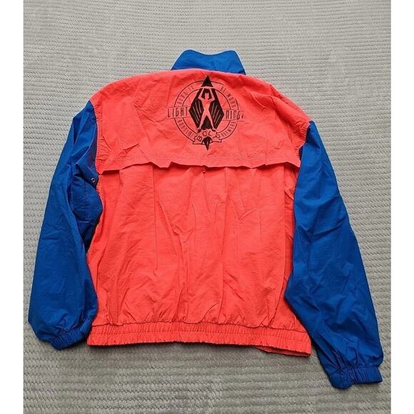 Vintage Lightning Bolt Jacket Mens Medium Pullover Wondbreaker Pockets - Picture 6 of 7